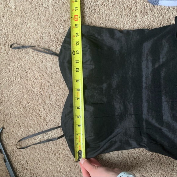 Max & Cleo Black Rosette Sweetheart Neckline Party Holiday Dress - Picture 12 of 15